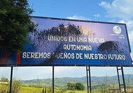 Valla dañada en Ponferrada.