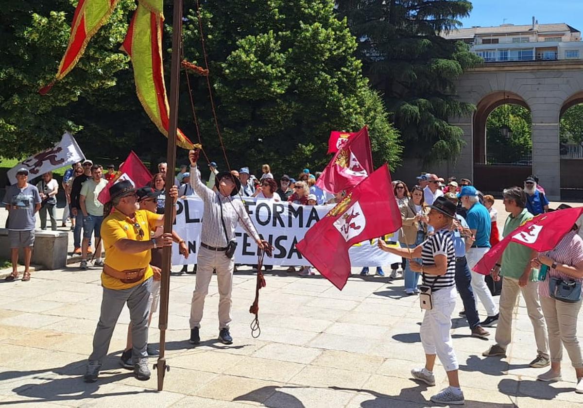 Manifestación en Madrid por el tren de Feve.