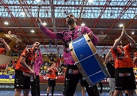 Saeid celebra el triunfo ante Bidasoa en la Copa del Rey.
