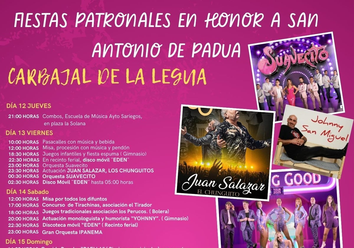 Cartel de las fiestas de Carbajal de la Legua