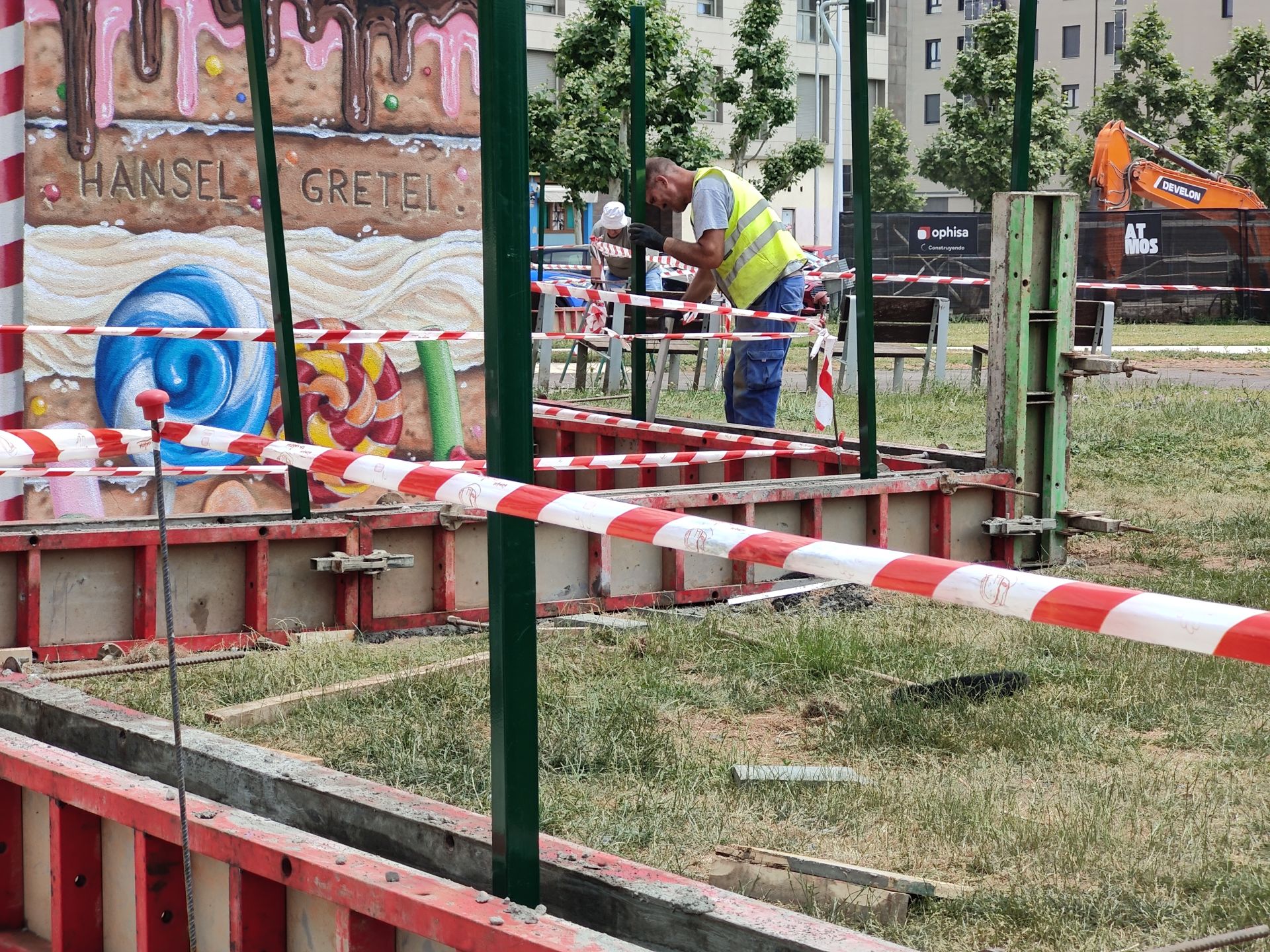 Obras en el parque de la Participación Ciudadana de León