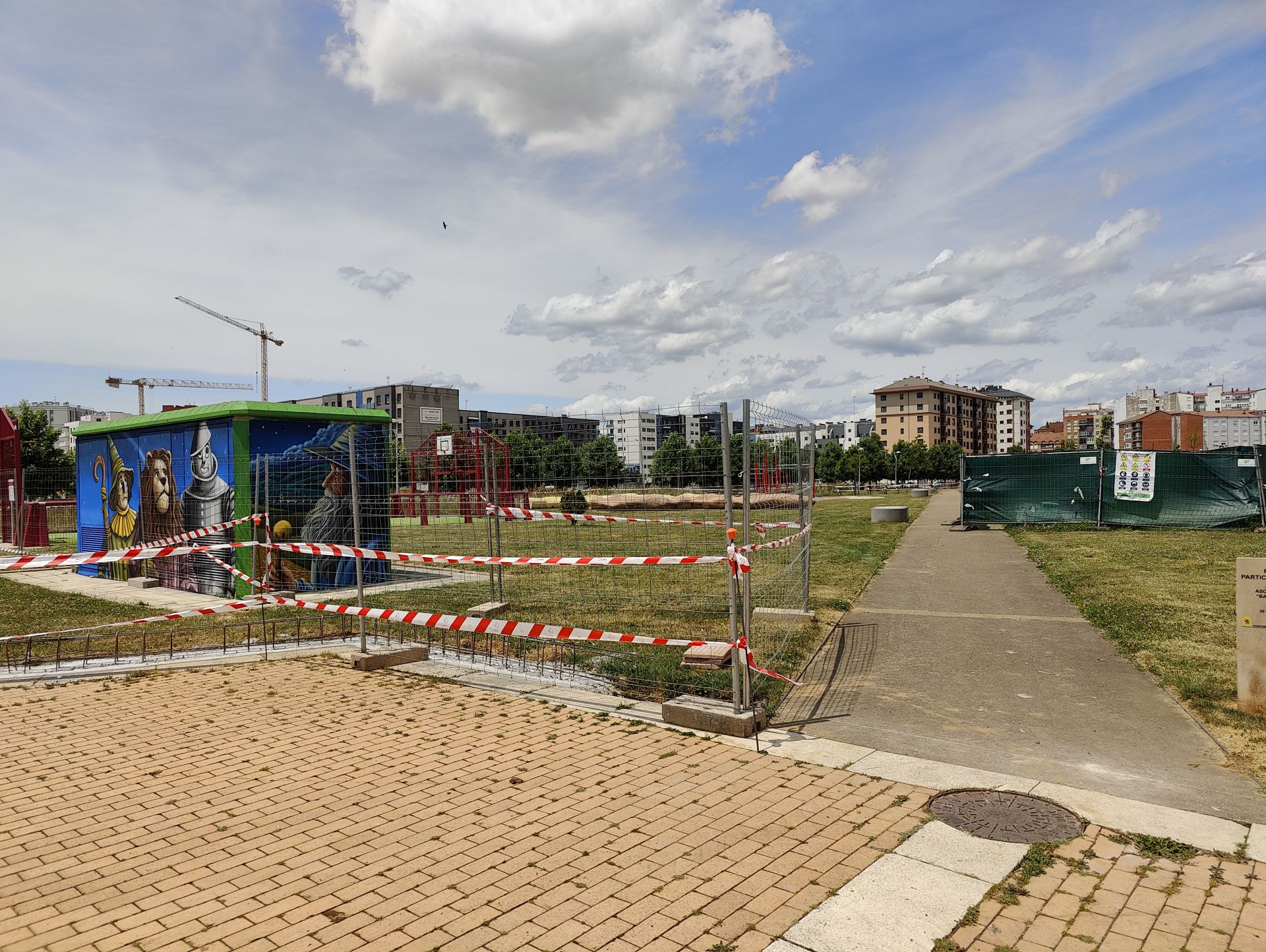 Obras en el parque de la Participación Ciudadana de León