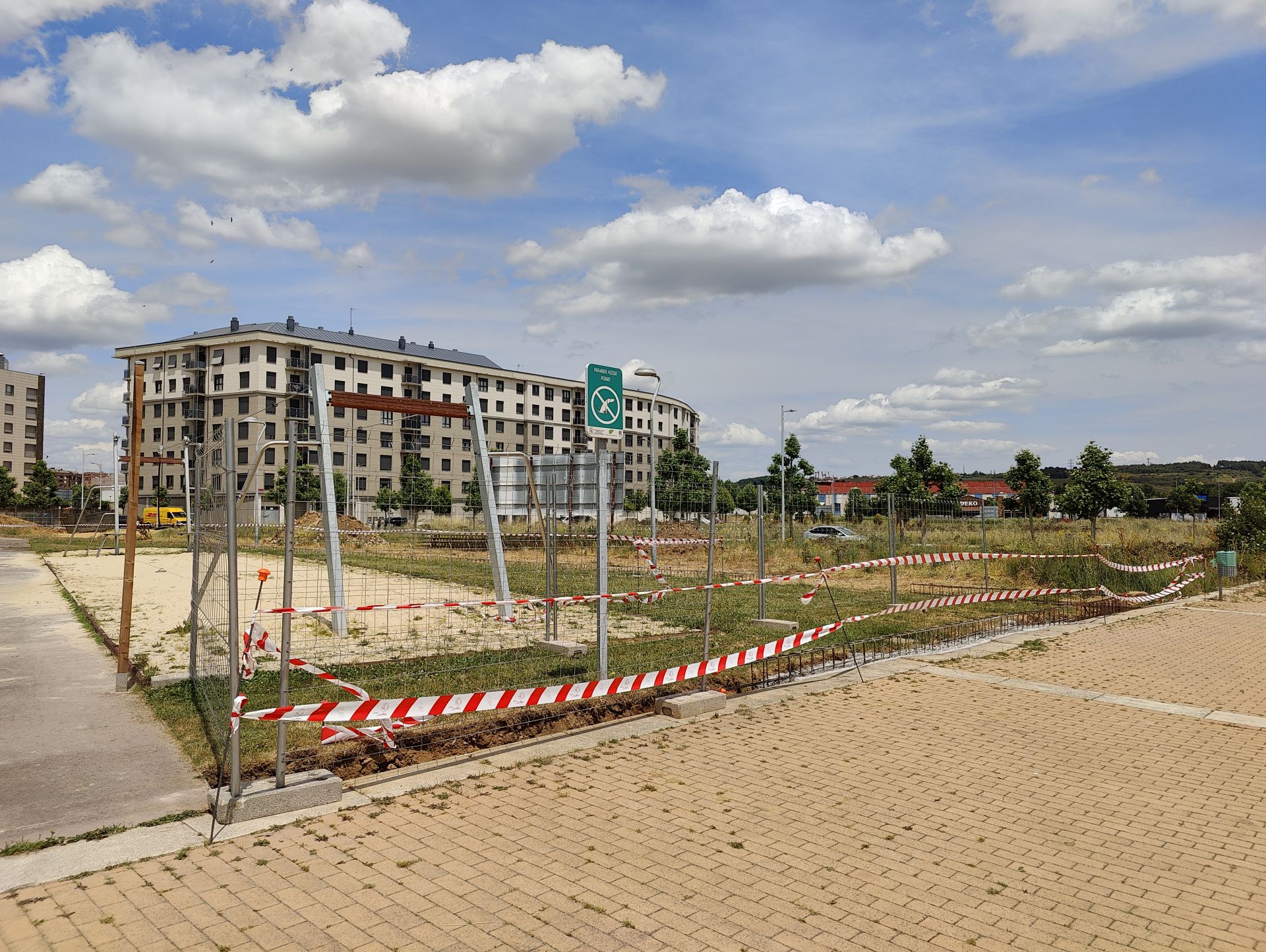 Obras en el parque de la Participación Ciudadana de León