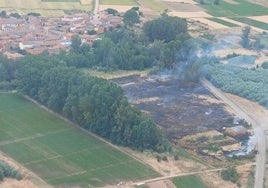 Incendio en Navianos de la Vega (Alija del Infantado).