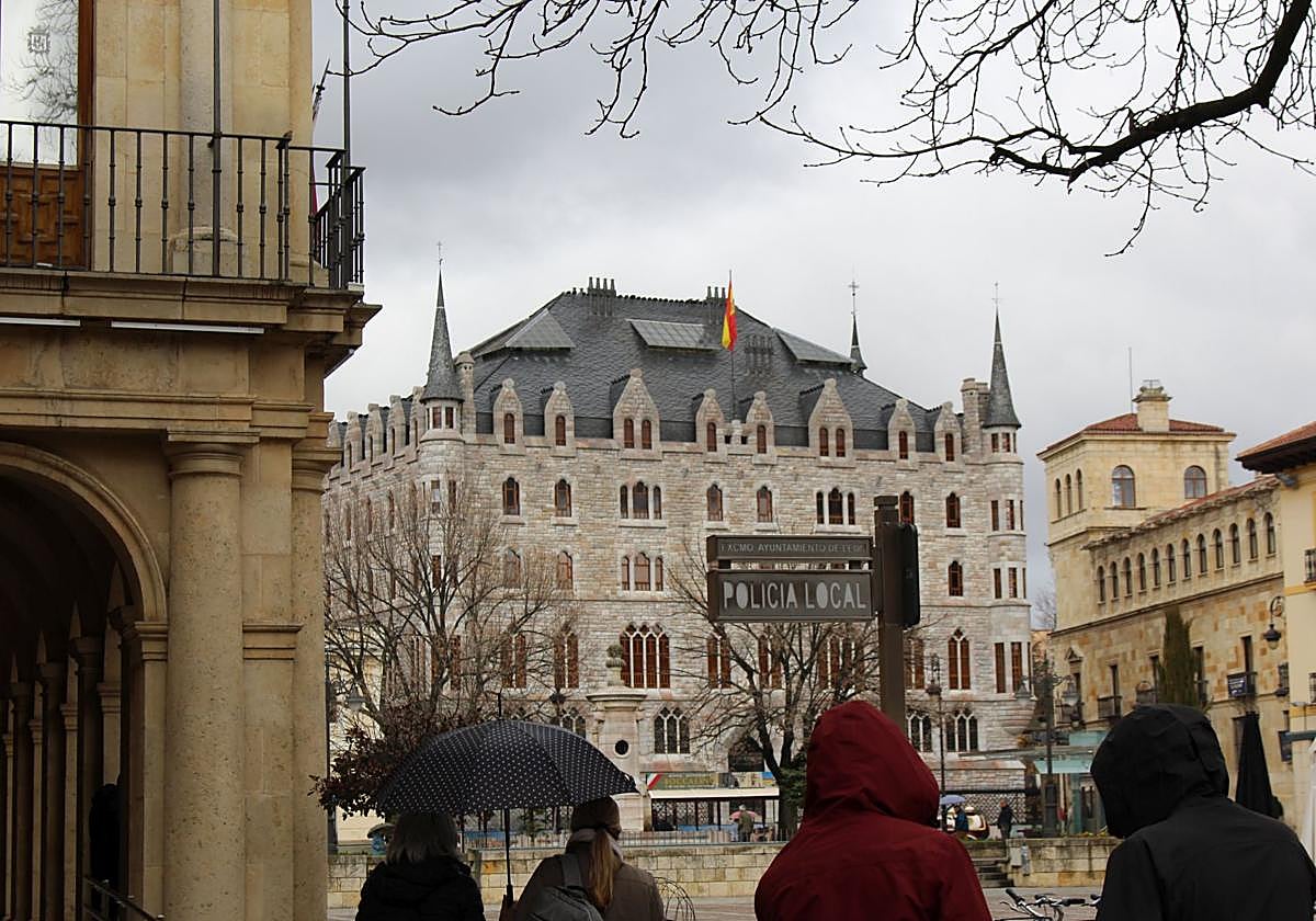 Jornada lluviosa en la primavera de 2025 en León.