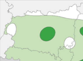 El balance de las lluvias de primavera en León: en verde oscuro muchas más húmeda, en verde claro húmeda y en blanco en torno a la media.