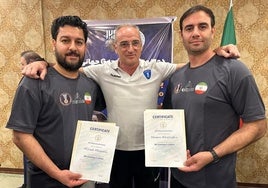 Rafa Guijosa durante su labor como seleccionador en Irán.
