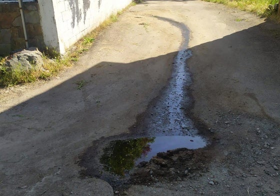 Estado de las calles de una de las pedanías.