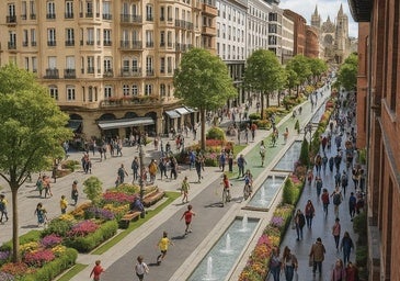 Así sería el León más verde: peatonal y con arbolado