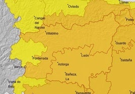 La provincia de León, en aviso naranja.