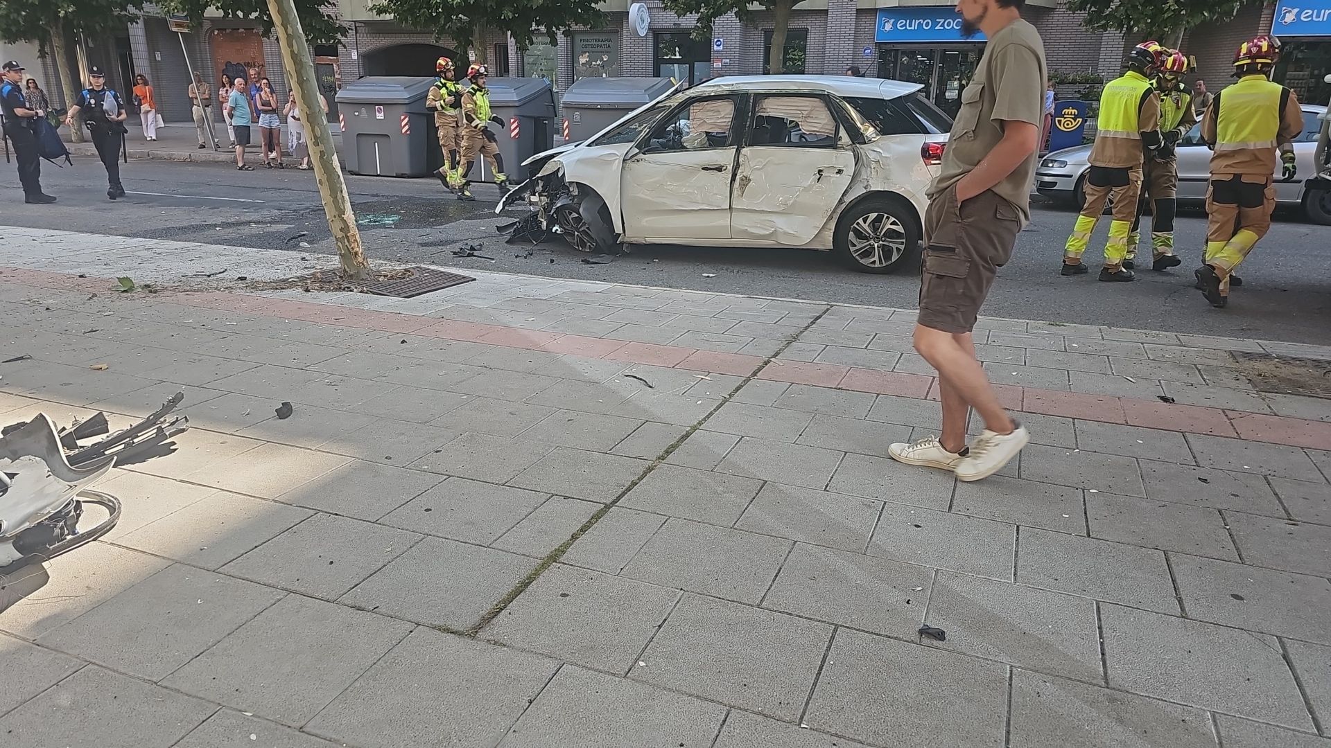Las imágenes del accidente en el barrio Eras de Renueva de León