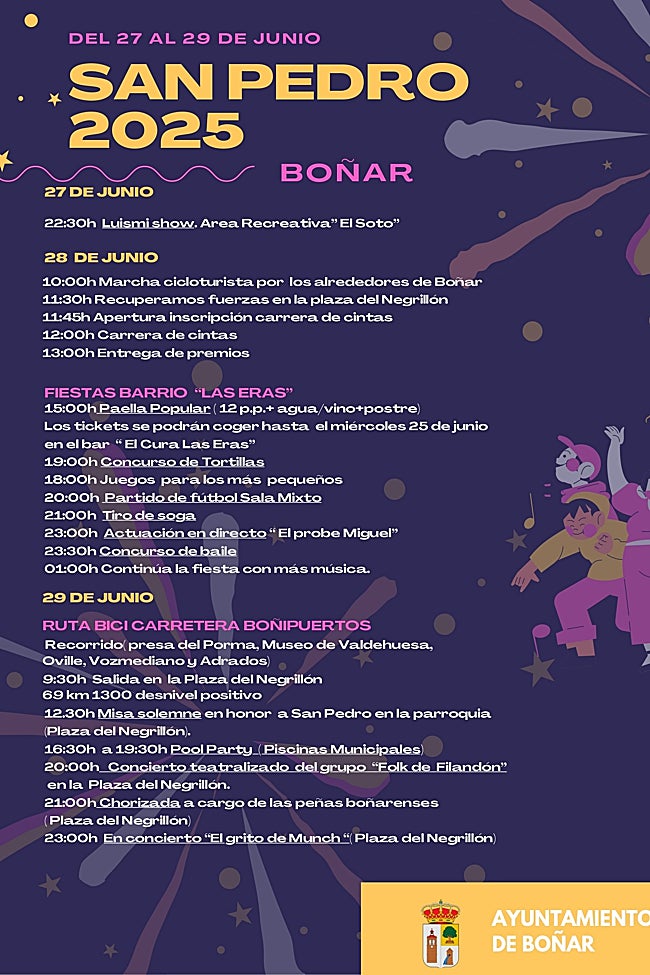 Cartel de las fiestas de San Pedro 2025 de Boñar