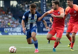 Carrique, en el partido ante el Andorra del pasado sábado.