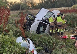 Aparatoso accidente en la entrada a León.
