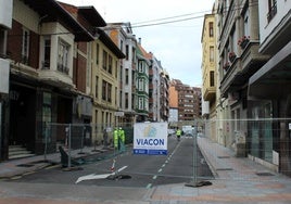 Inicio de la peatonalización de la calle Fuero.