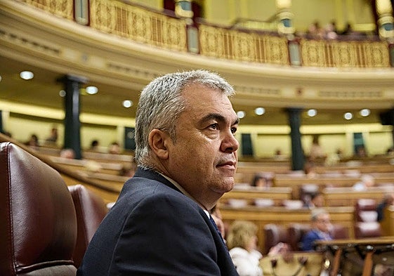 Santos Cerdán en su última sesión en el Congreso de los Diputados.