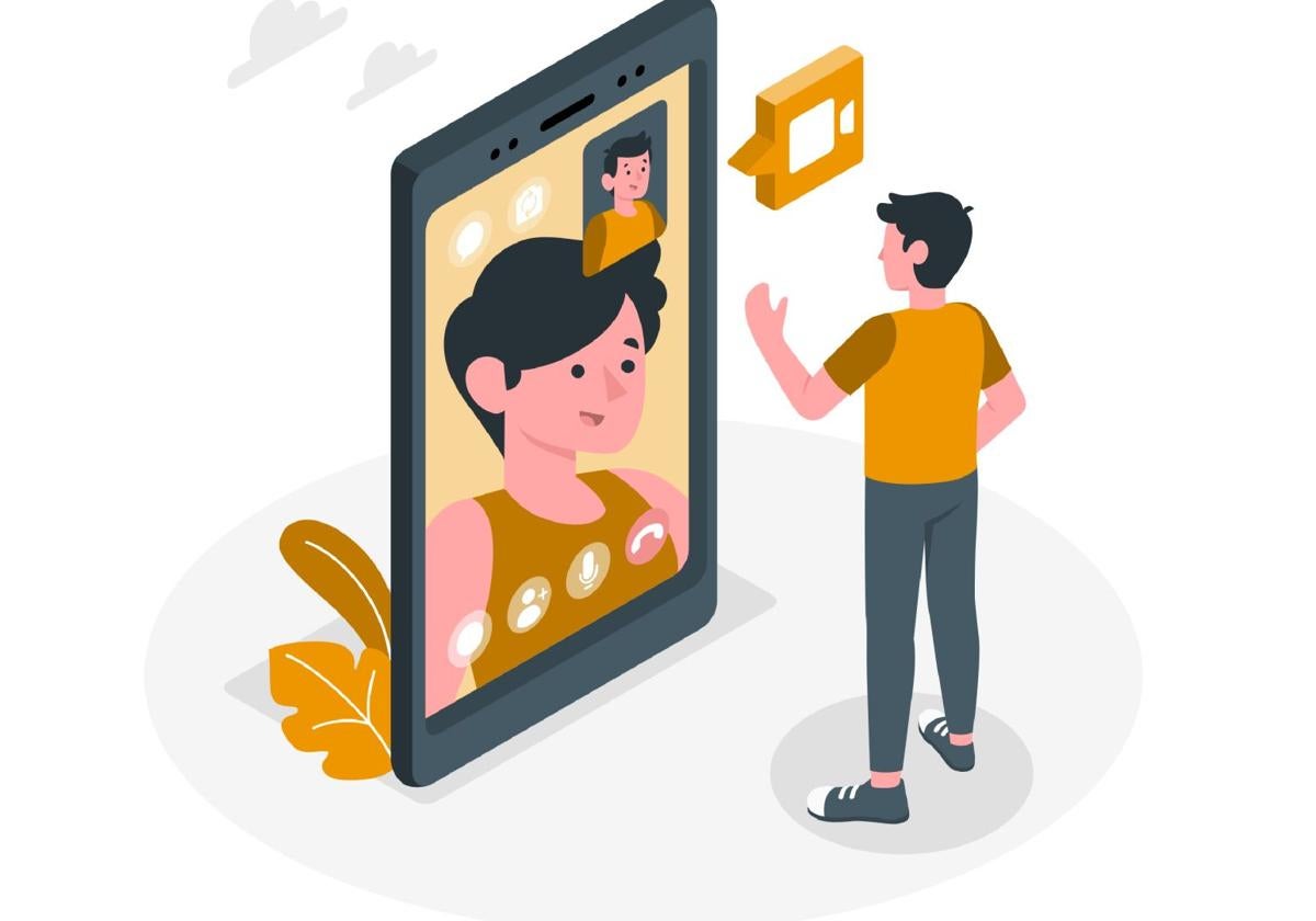 Ilustración de una videollamada.