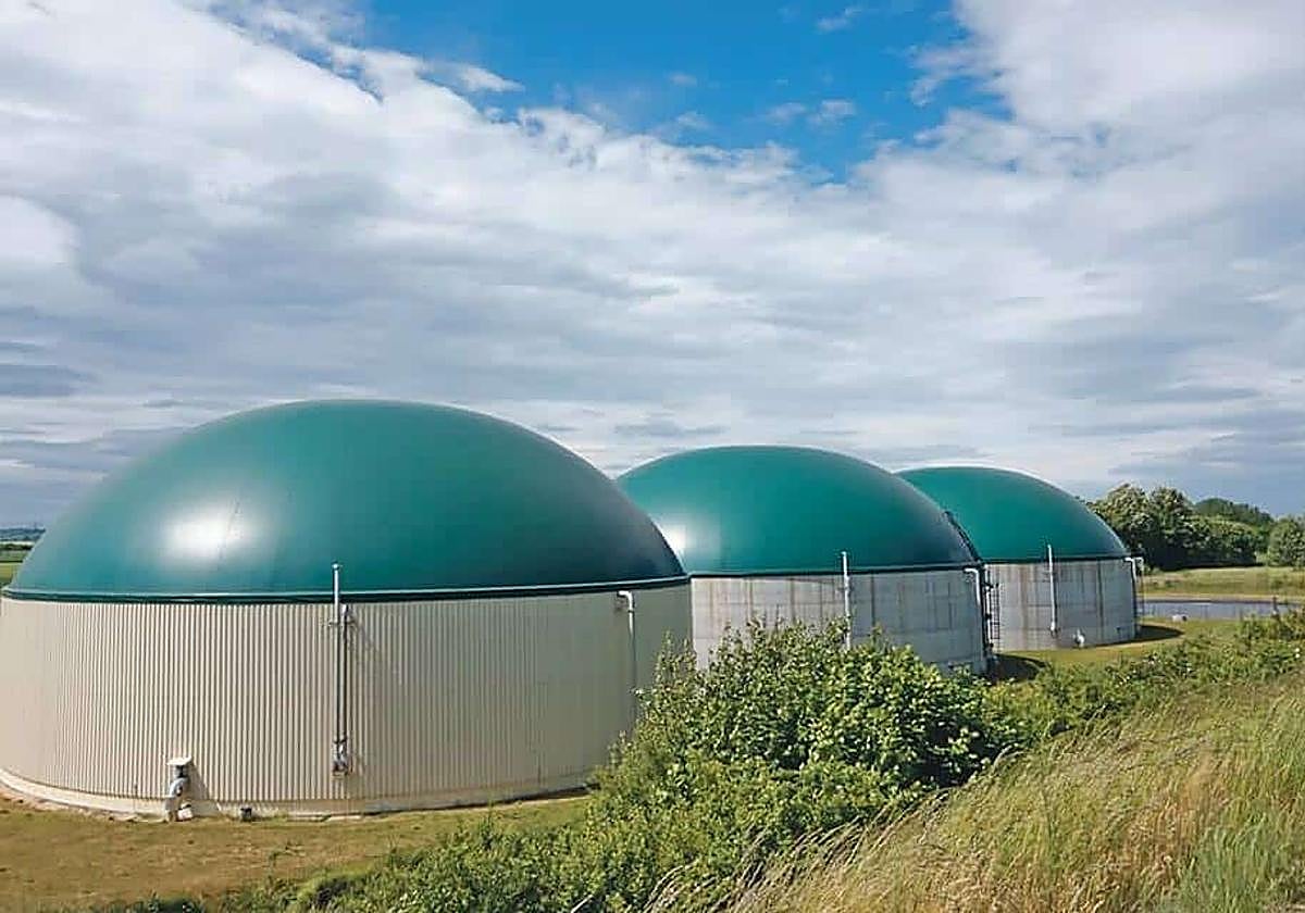 Una planta de biogás en el país.