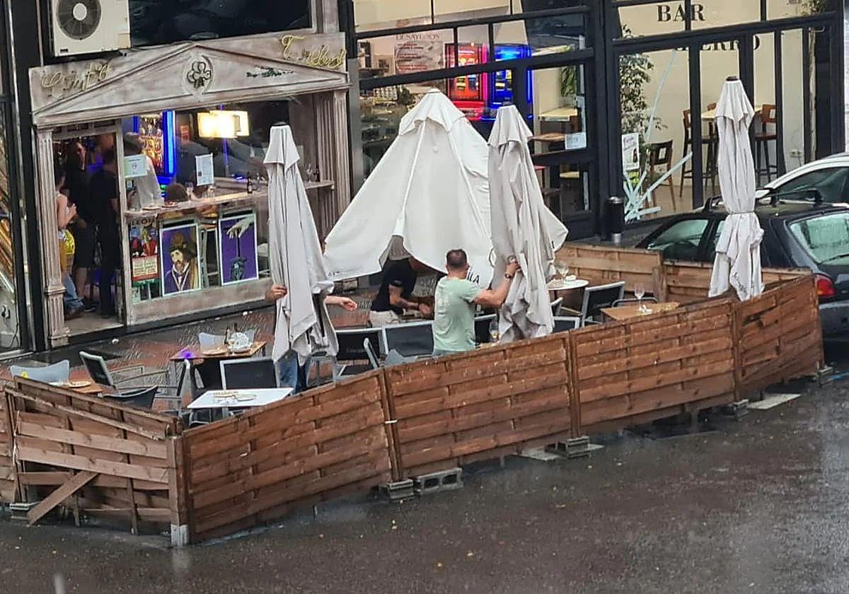 Imagen de archivo de una terraza.