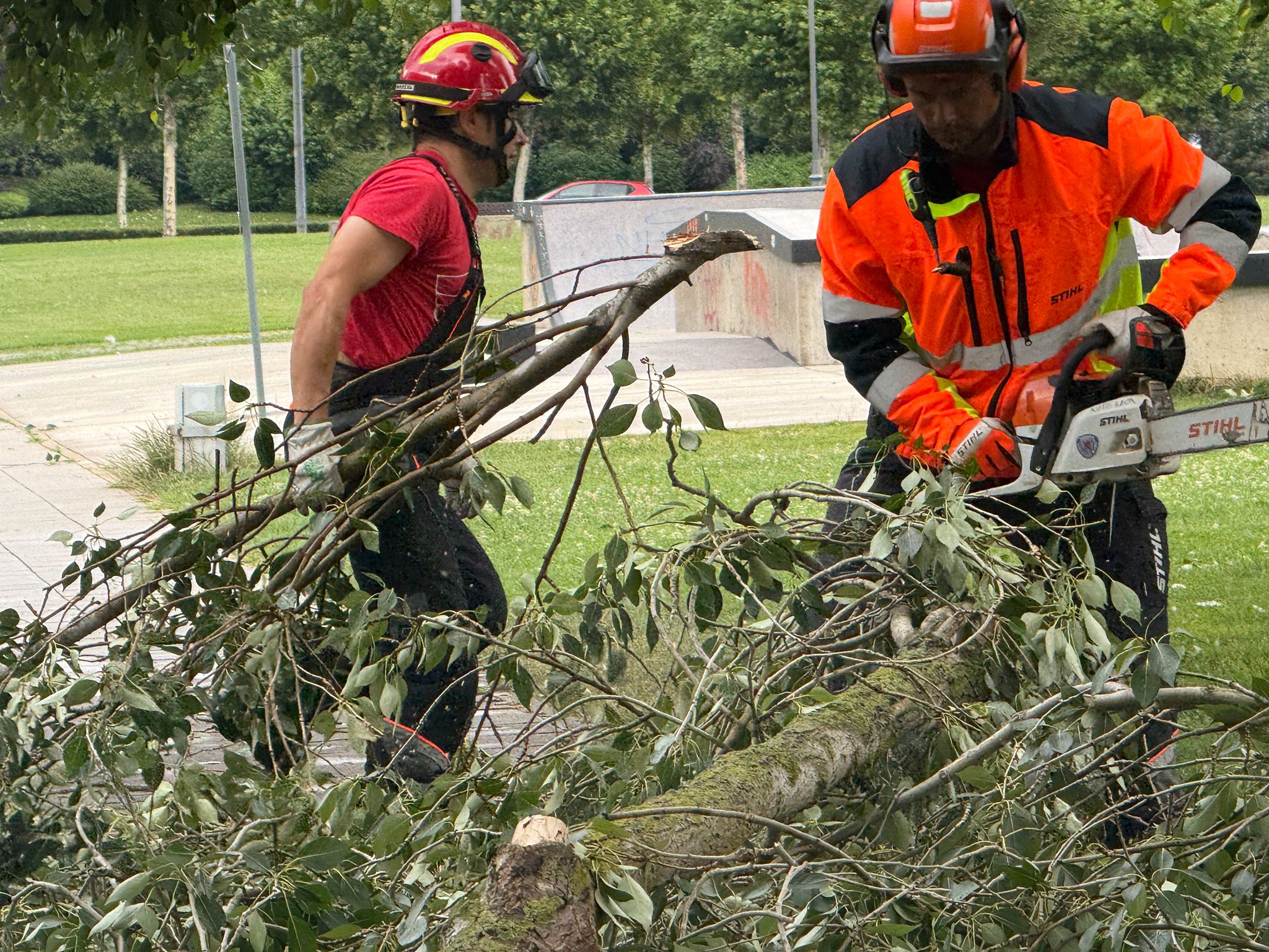 Las imágenes de la espectacular tormenta de granizo que ha caído en León