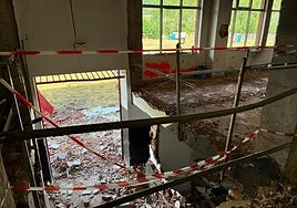 La maquinaria ya trabaja en las antiguas instalaciones de la CD Hullera.