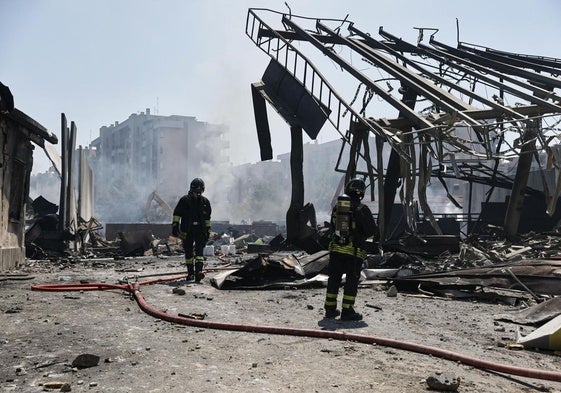 Explosión de una gasolinera en Roma.