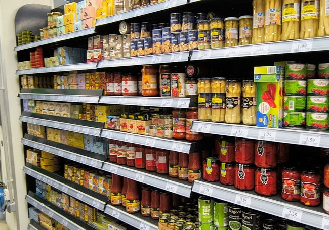 Interior del supermercado