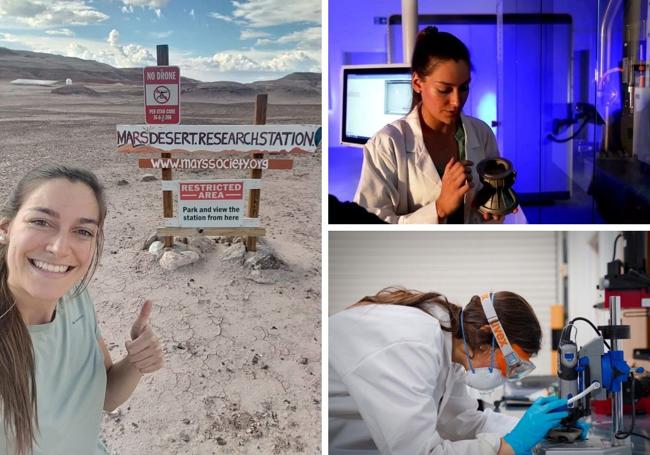 La leonesa Laura Llamazares en el Mars Research Desert Station (MDRS).