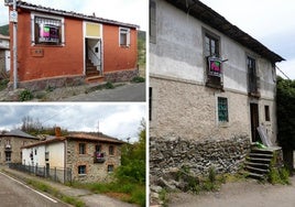 Imagen de las tres viviendas en venta.