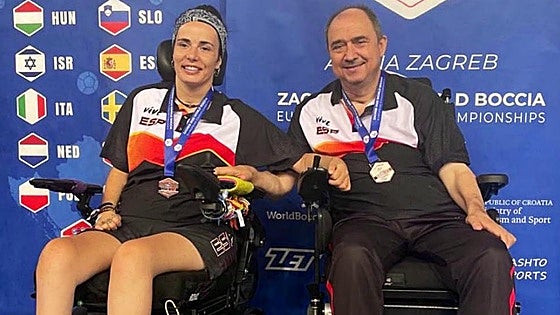 La leonesa Sara Aller se cuelga una medalla en el Europeo de boccia