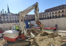 Ultima fase de las obras de la Plaza Mayor de León.