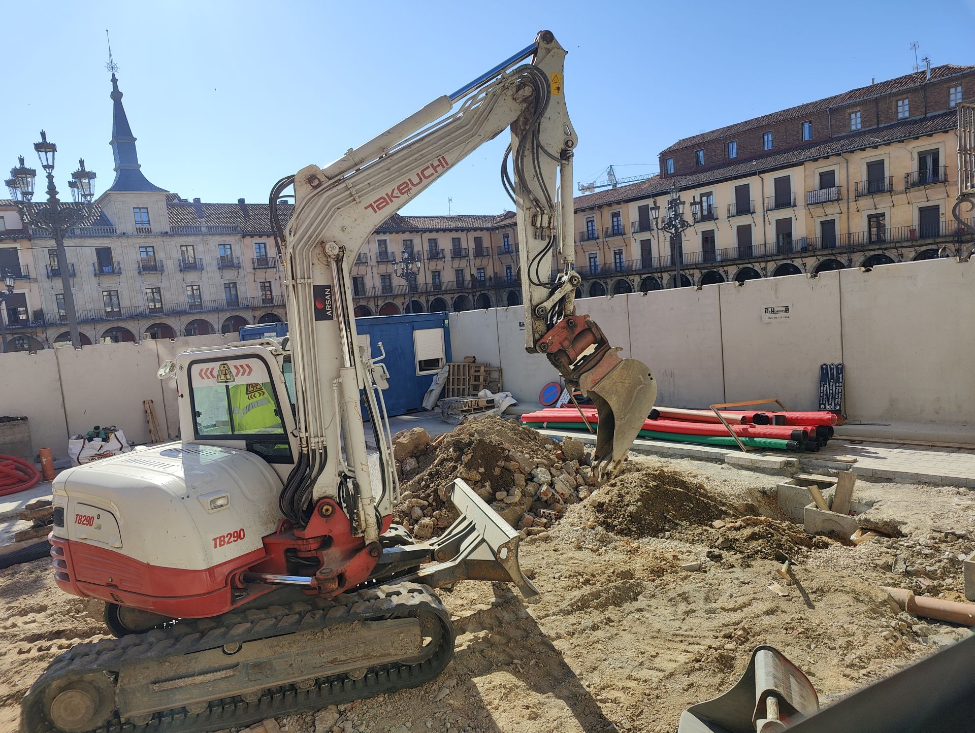 Cuarta fase de las obras en la Plaza Mayor de León
