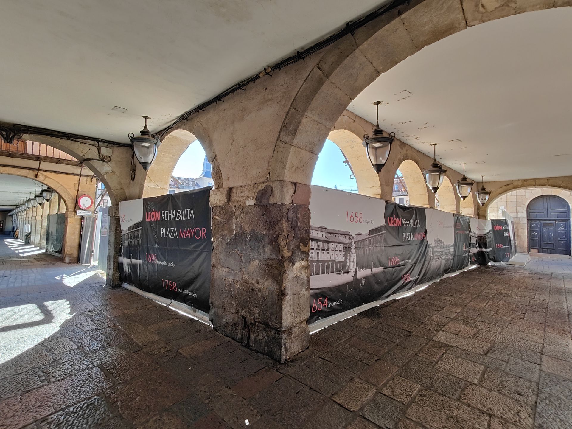 Cuarta fase de las obras en la Plaza Mayor de León
