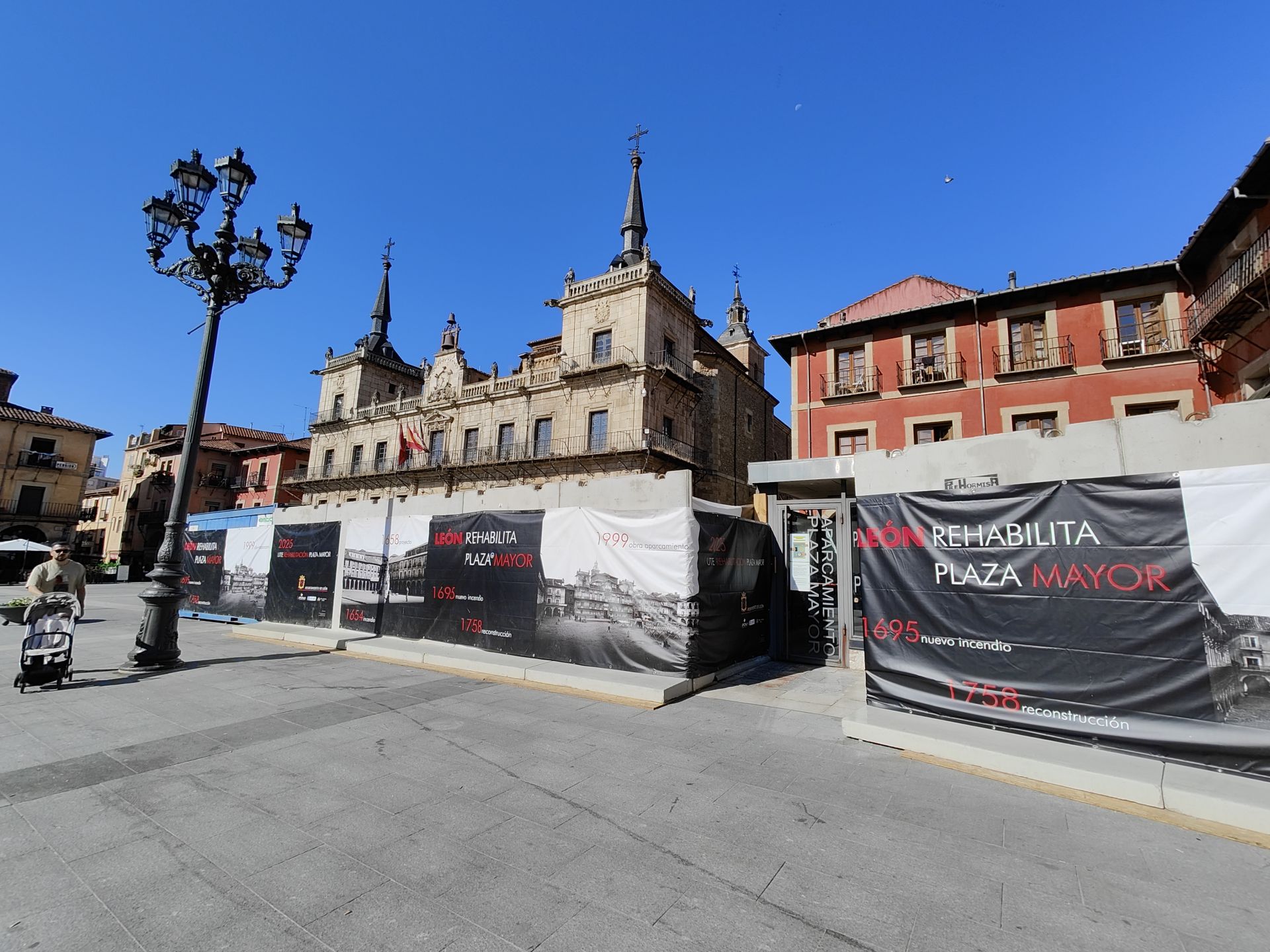 Cuarta fase de las obras en la Plaza Mayor de León