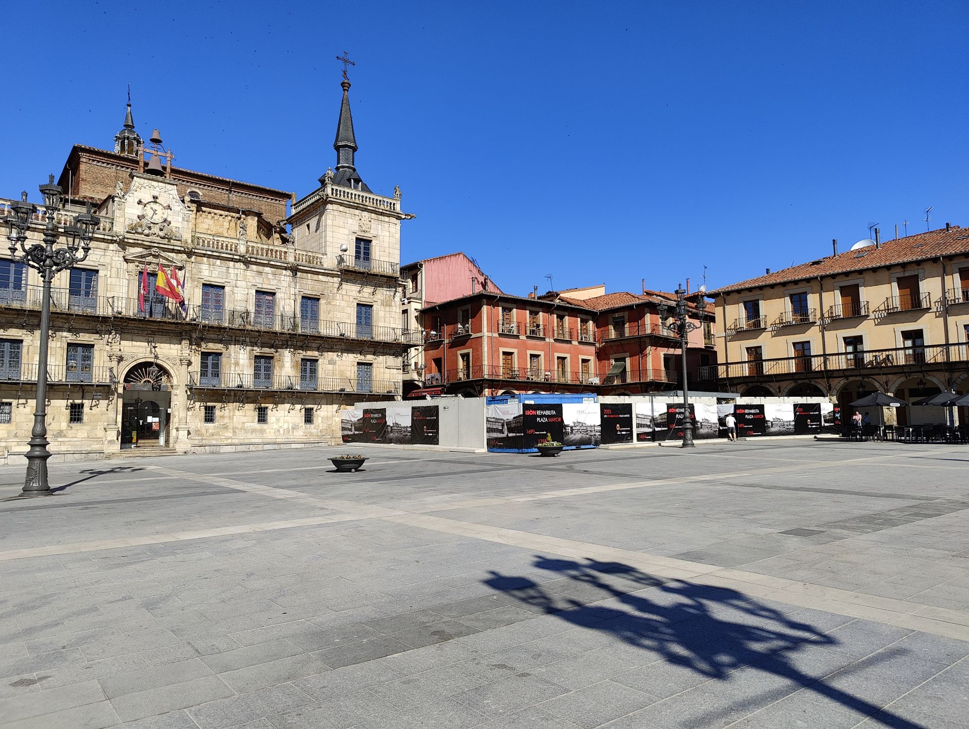 Cuarta fase de las obras en la Plaza Mayor de León