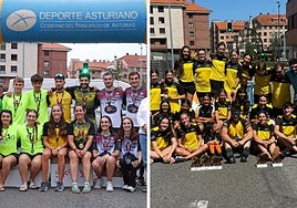 El equipo CD Leitariegos que ha competido en Gijón.