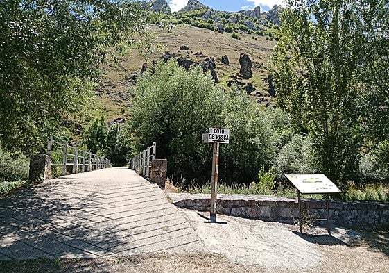 Coto de pesca en Villafeliz de Babia.
