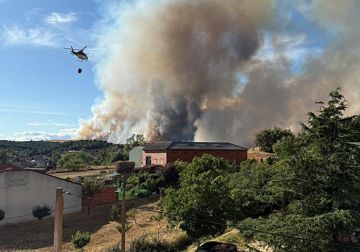 Incendio forestal en Ferreras de Cepeda