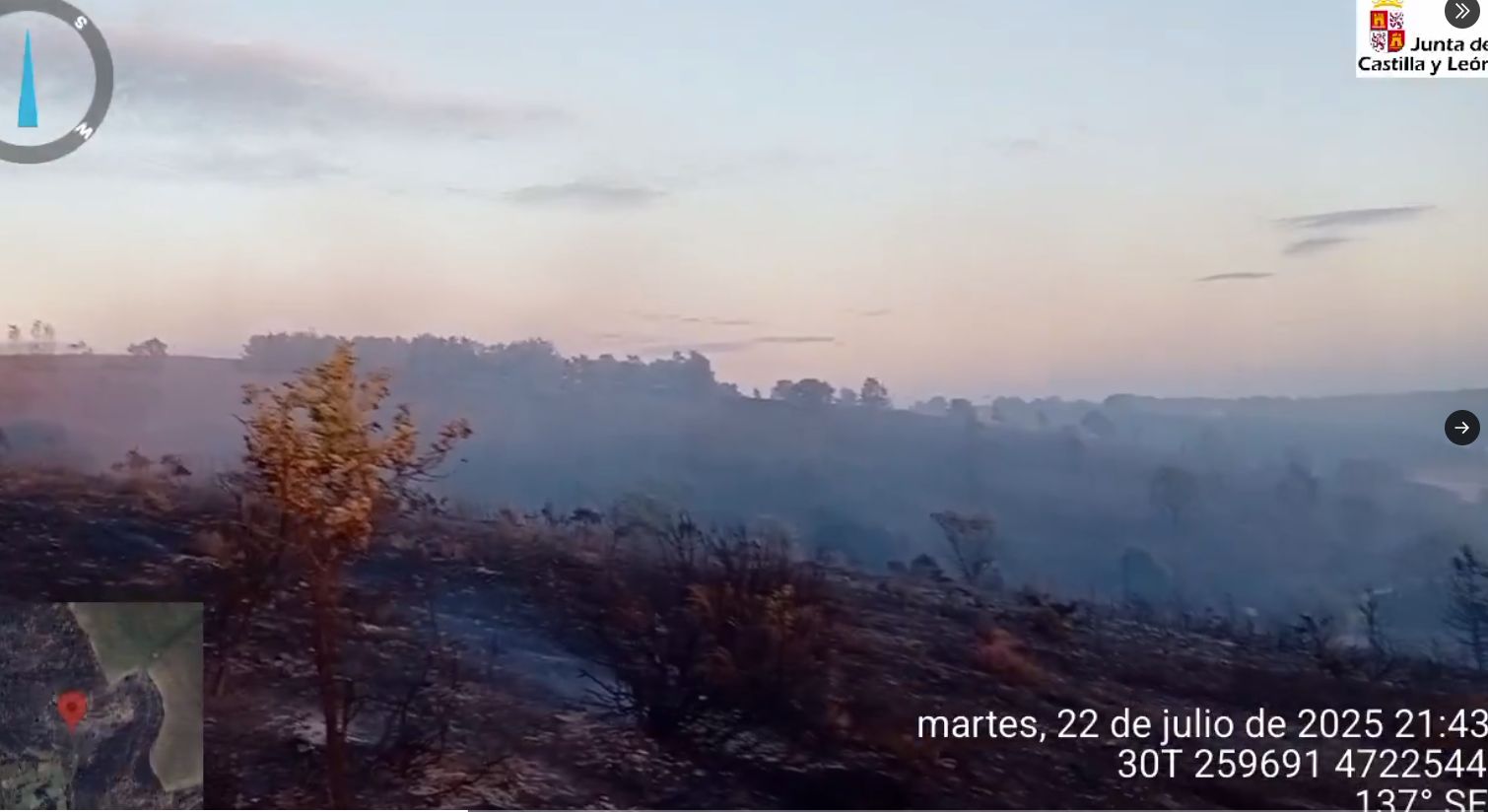 Las imágenes del incendio de Ferreras