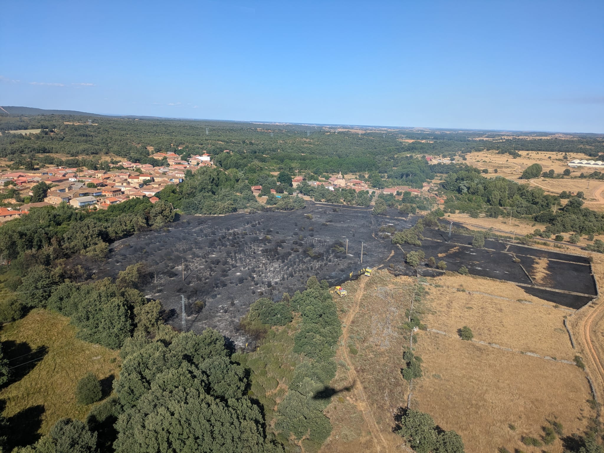 Así ha sido el incendio junto a Santa Colomba de Somoza