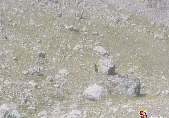 Punto donde se localizó al senderista.