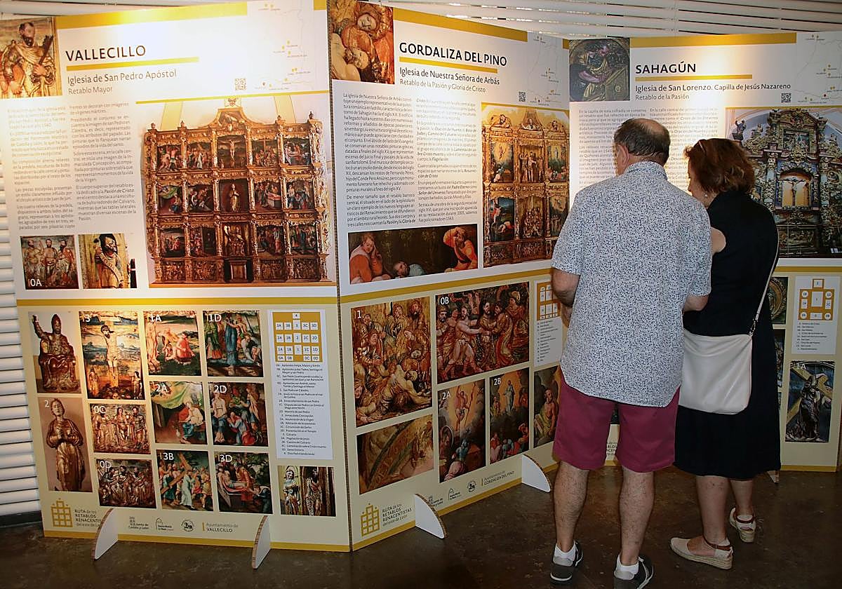 Muestra de los retablos en la Fundación Sierra Pambley de León.