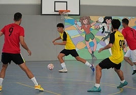 Un instante del partido de la final.