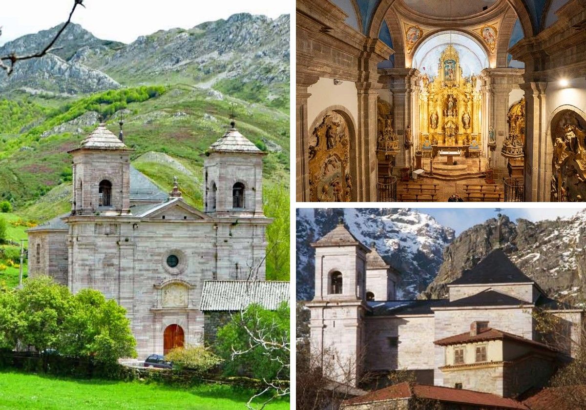 Imagen del exterior e interior de «La Catedral de la Montaña».