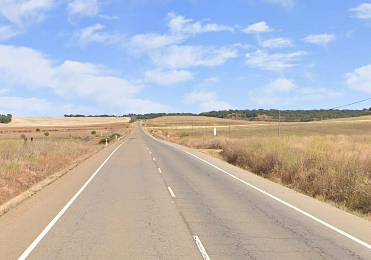 Imagen de la carretera CL-621, donde ha tenido lugar el accidente.