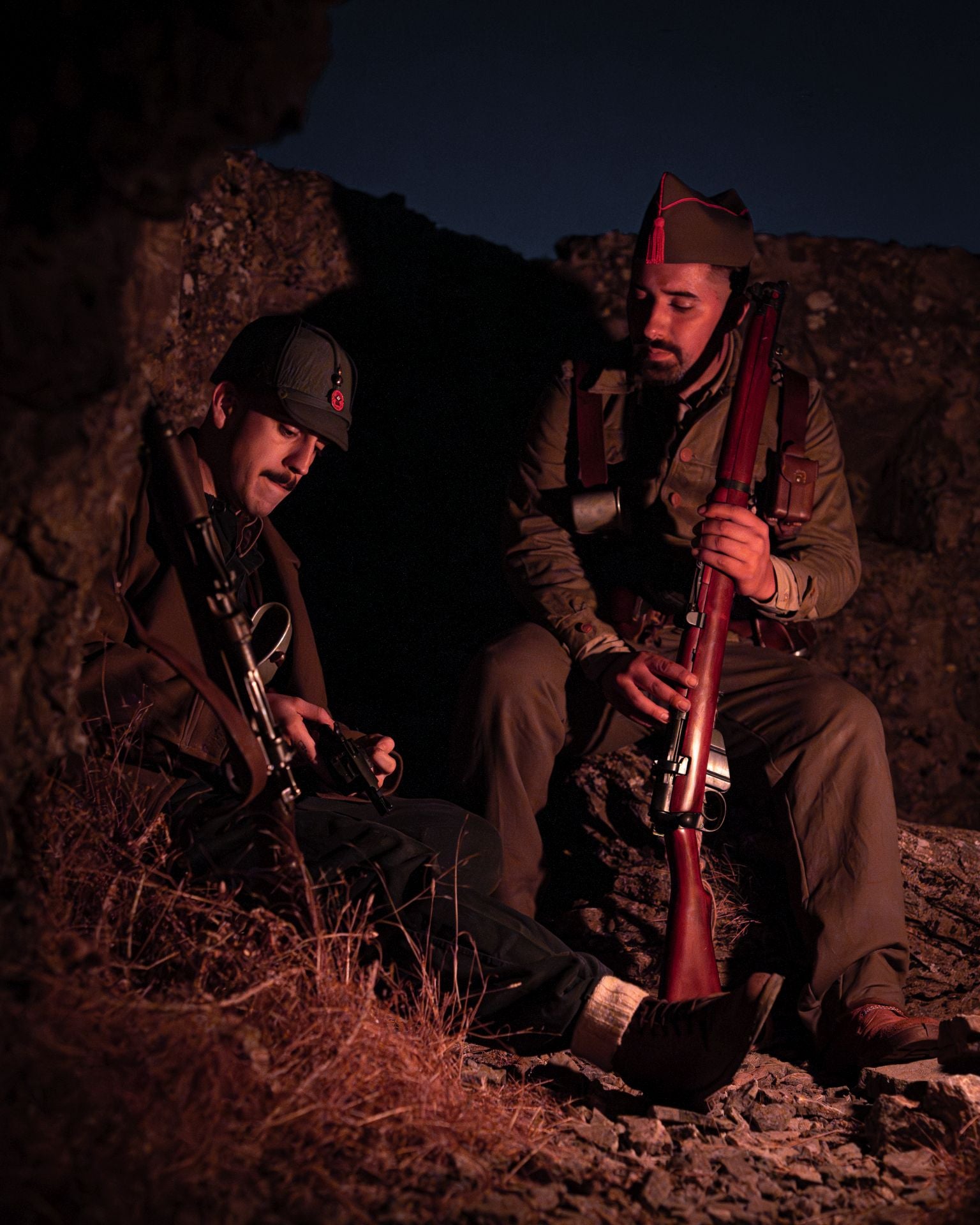 Imagen de la recreación histórica de 'Noche en las trincheras'.