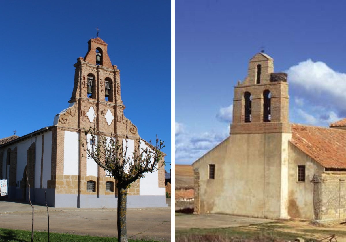 Las iglesias de Pajares de los Oteros y Valdesaz de los Oteros.