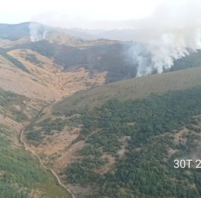 Las imágenes del incendio de Olleros de Alba