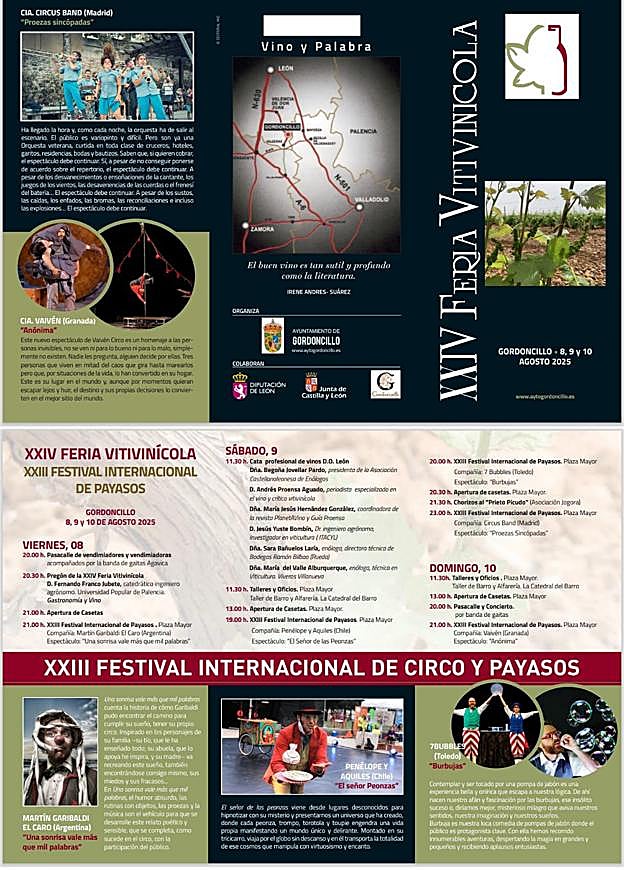 Programación de las actividades de este fin de semana en Gordoncillo