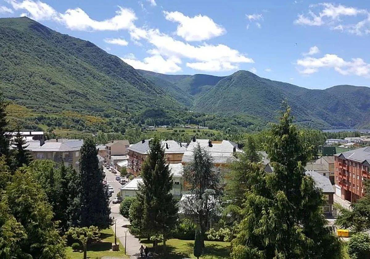 Imagen aérea de Villablino.